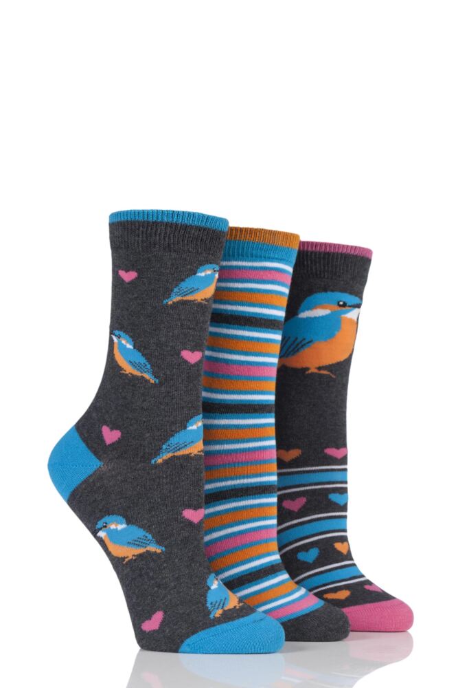  SockShop Just For Fun Kingfisher Cotton Socks