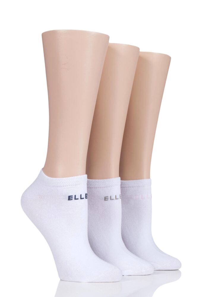 white cotton trainer socks