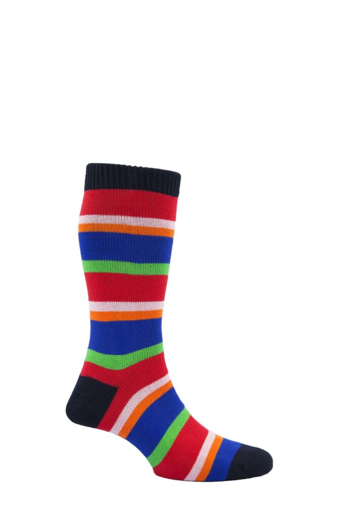 Scott Nichol The Hendon 85% Cotton Multi Block Striped Socks