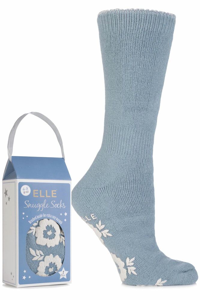 Ladies Elle Gift Boxed CashmereLike Slipper Socks from