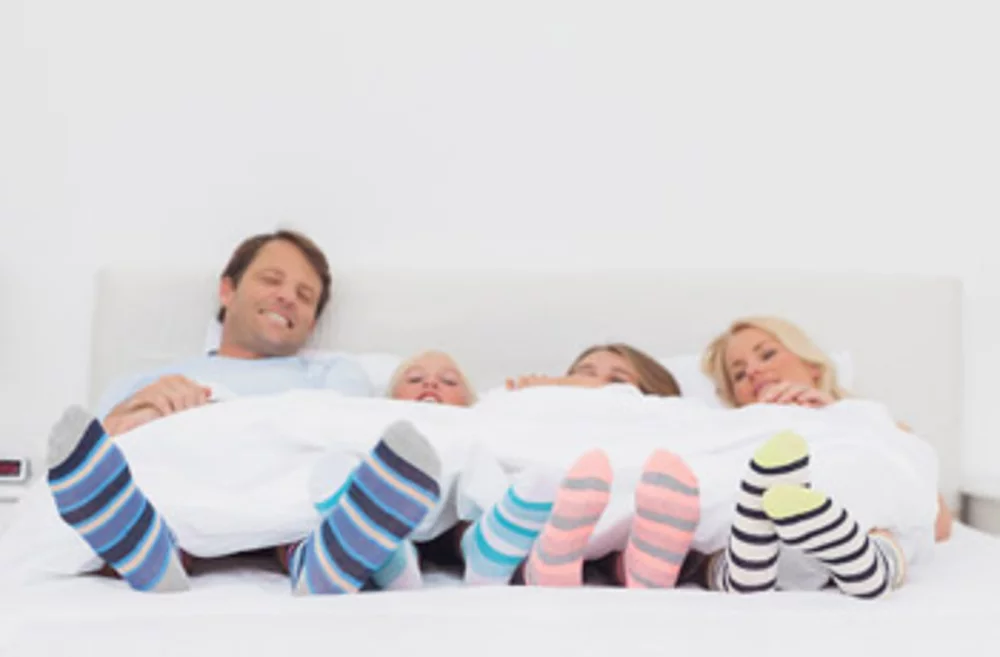 The Twitter battle of bed socks – on or off?