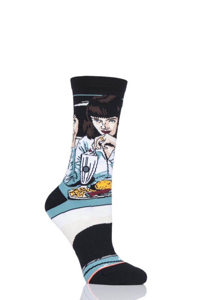 LADIES 1 PAIR STANCE QUENTIN TARANTINO COLLECTION MIA BOOTH PULP FICTION SOCKS