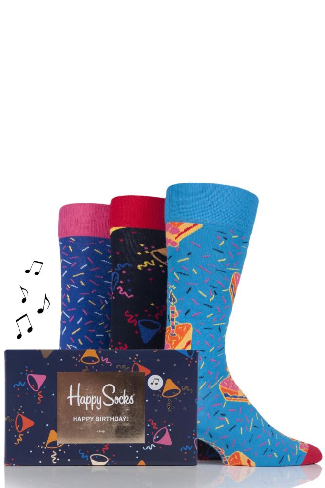 HAPPY SOCKS BIRTHDAY COMBED COTTON SOCKS