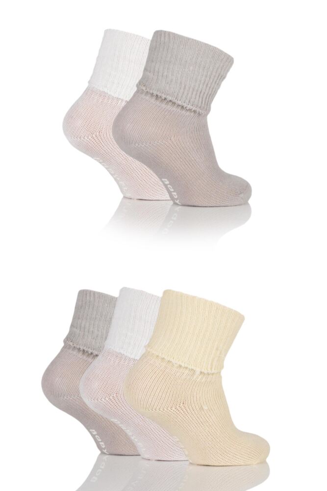 Baby Elle Khaki Plain Ankle Socks