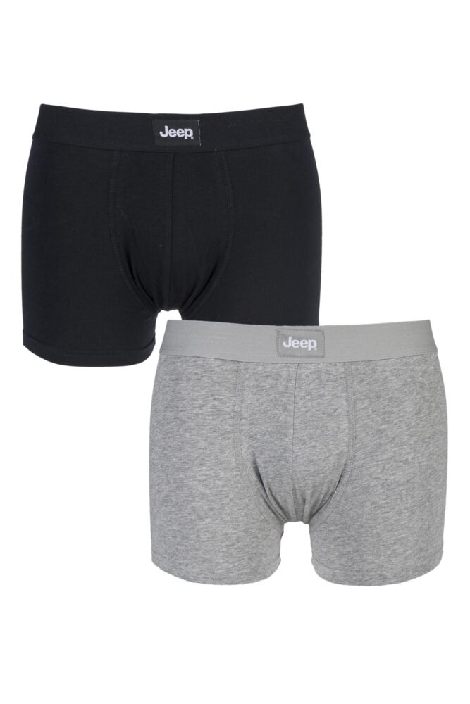 Mens Jeep Cotton Plain Fitted Key Hole Trunk Boxer Shorts