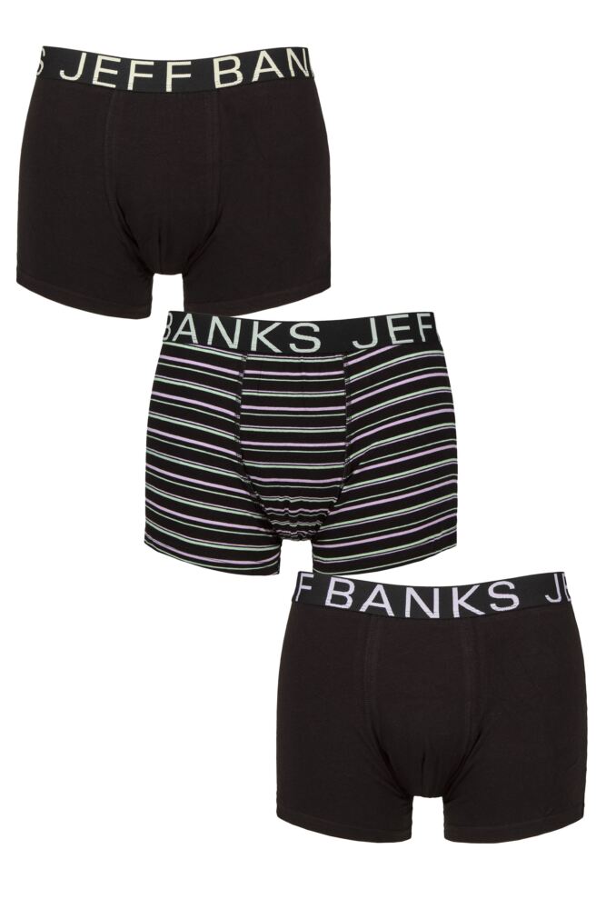 <div class="font-weight-bold">Jeff Banks</div>Mens Cotton Patterned Trunks 3-Pack