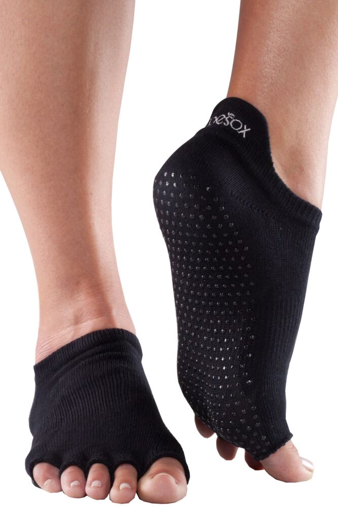 ToeSox Half Toe Organic Cotton Low Rise Yoga Socks