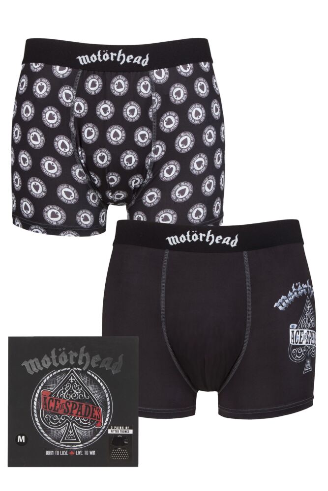 <div class="font-weight-bold">SOCKSHOP</div>Mens Motörhead 'Ace of Spades' Boxer Shorts 2-Pack Gift Box