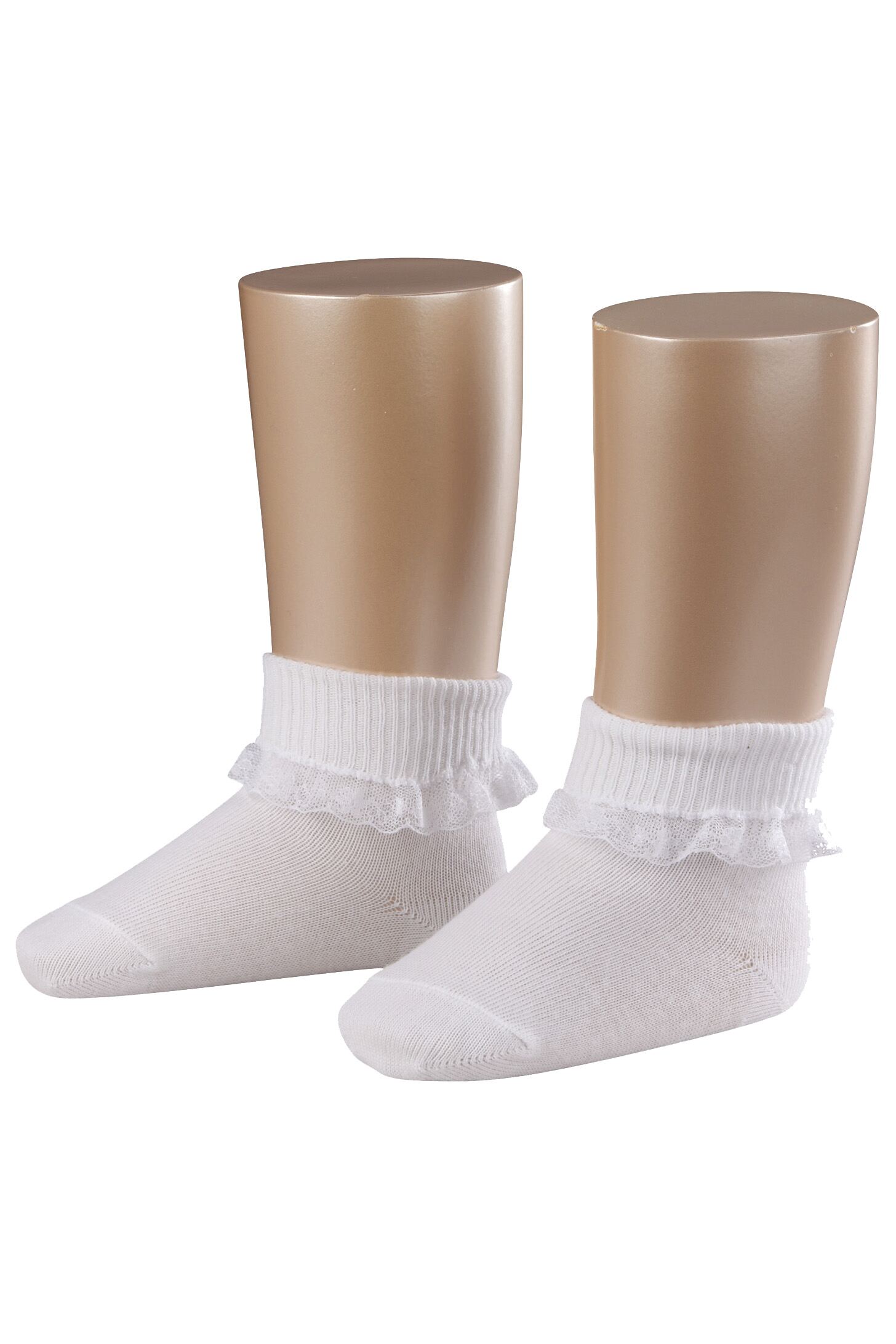 Baby Girls 1 Pair Falke Romantic Lace Trim Ankle Socks White 80-92 | Trudoo