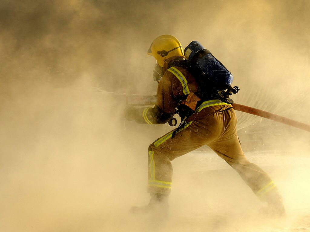 Niche sock wearers: firefighter with hose