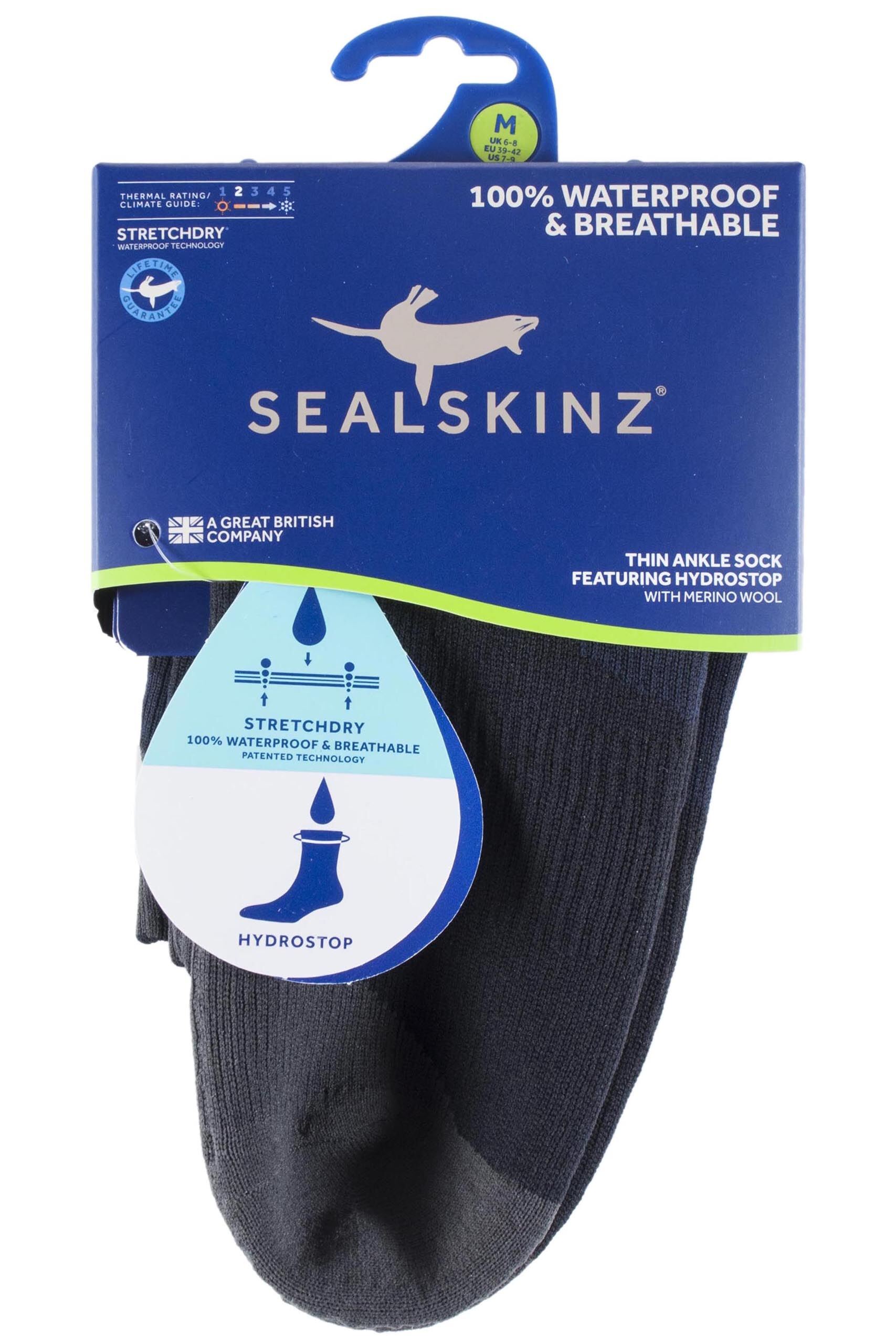 and SealSkinz 100 Waterproof Thin Ankle Socks with Hydrostop