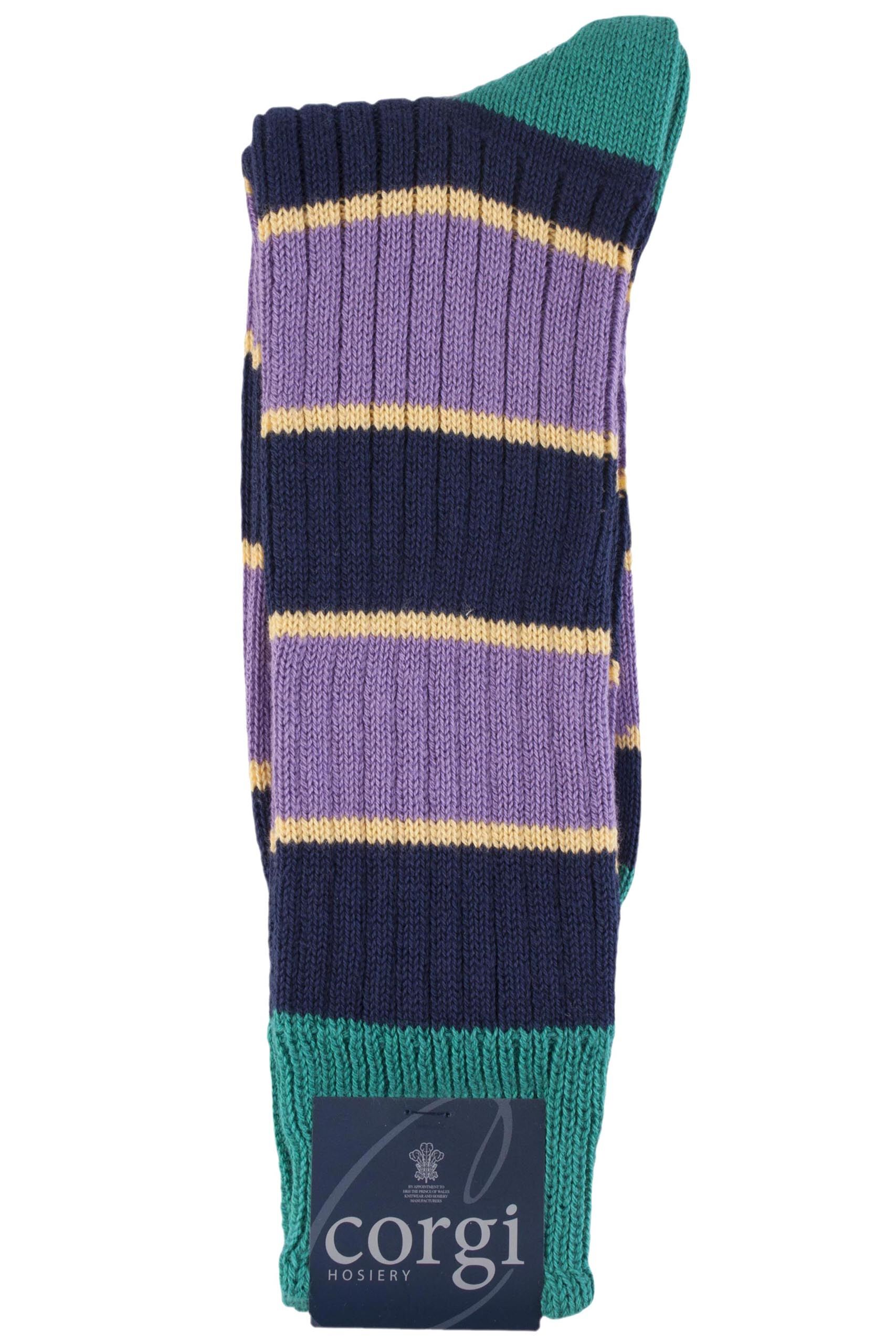  Corgi 100% Cotton Triple Stripe Socks