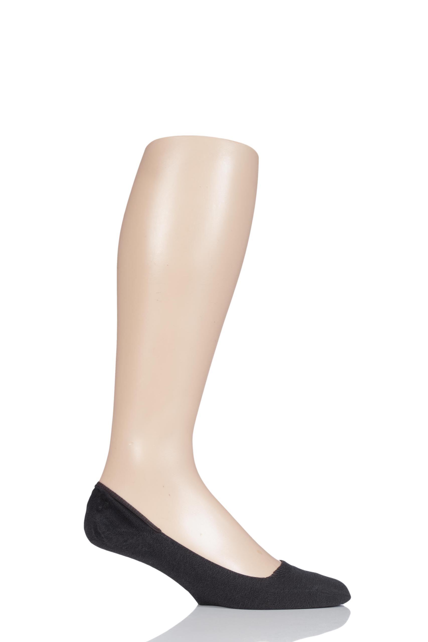 Image of 1 Pair Anthracite Melange Cool 24/7 Cotton Invisible Socks Men's 8.5-9.5 Mens - Falke