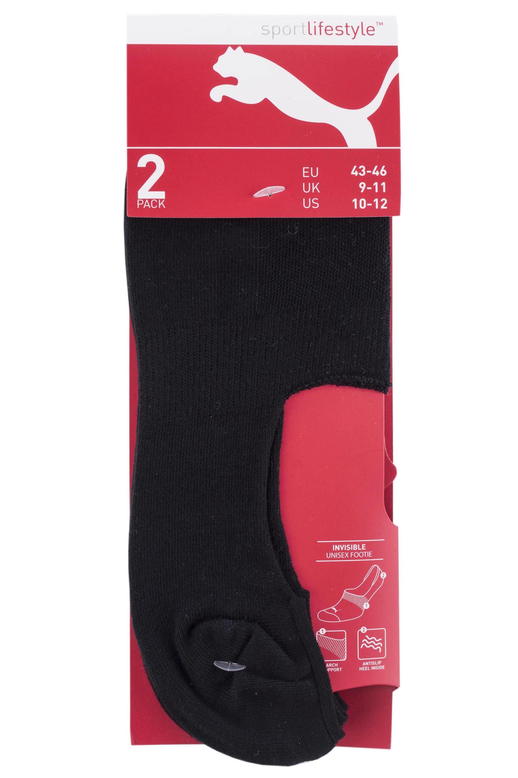 Puma Footies Trainer Socks with Silicone Heel Grip