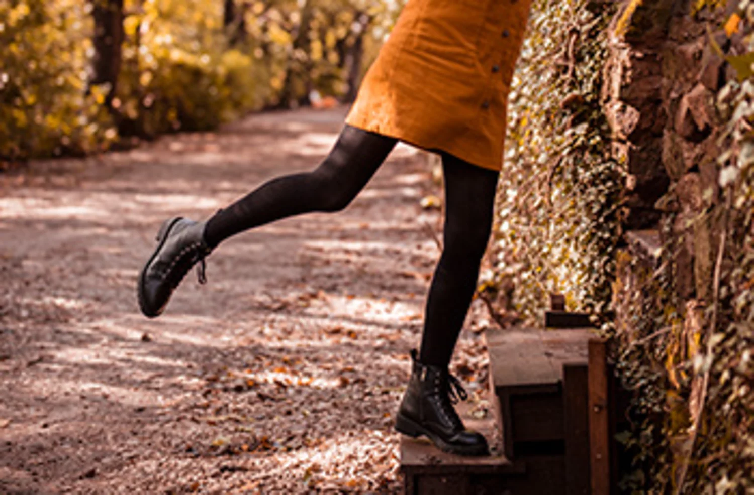 How to wear tights with dresses and boots