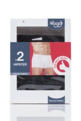 Mens 2 Pack Sloggi 24/7 Basic Natural Cotton Boxer Shorts