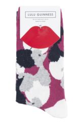 Ladies 3 Pair Lulu Guinness Poodles Stripes and Dots Cotton Socks
