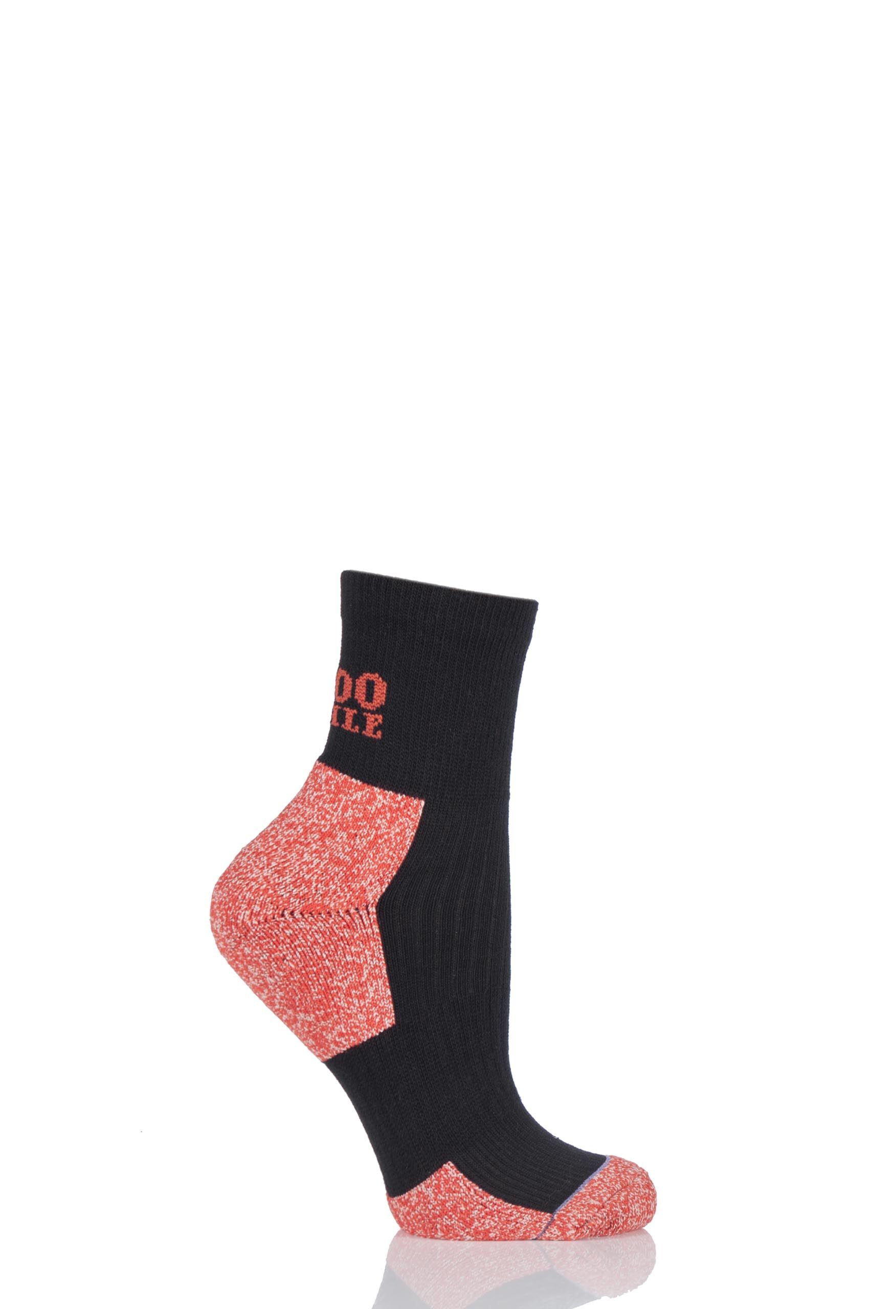 Image of 1 Pair Black Ultra Performance Cupron Sports Socks Ladies 3-5.5 Ladies - 1000 Mile
