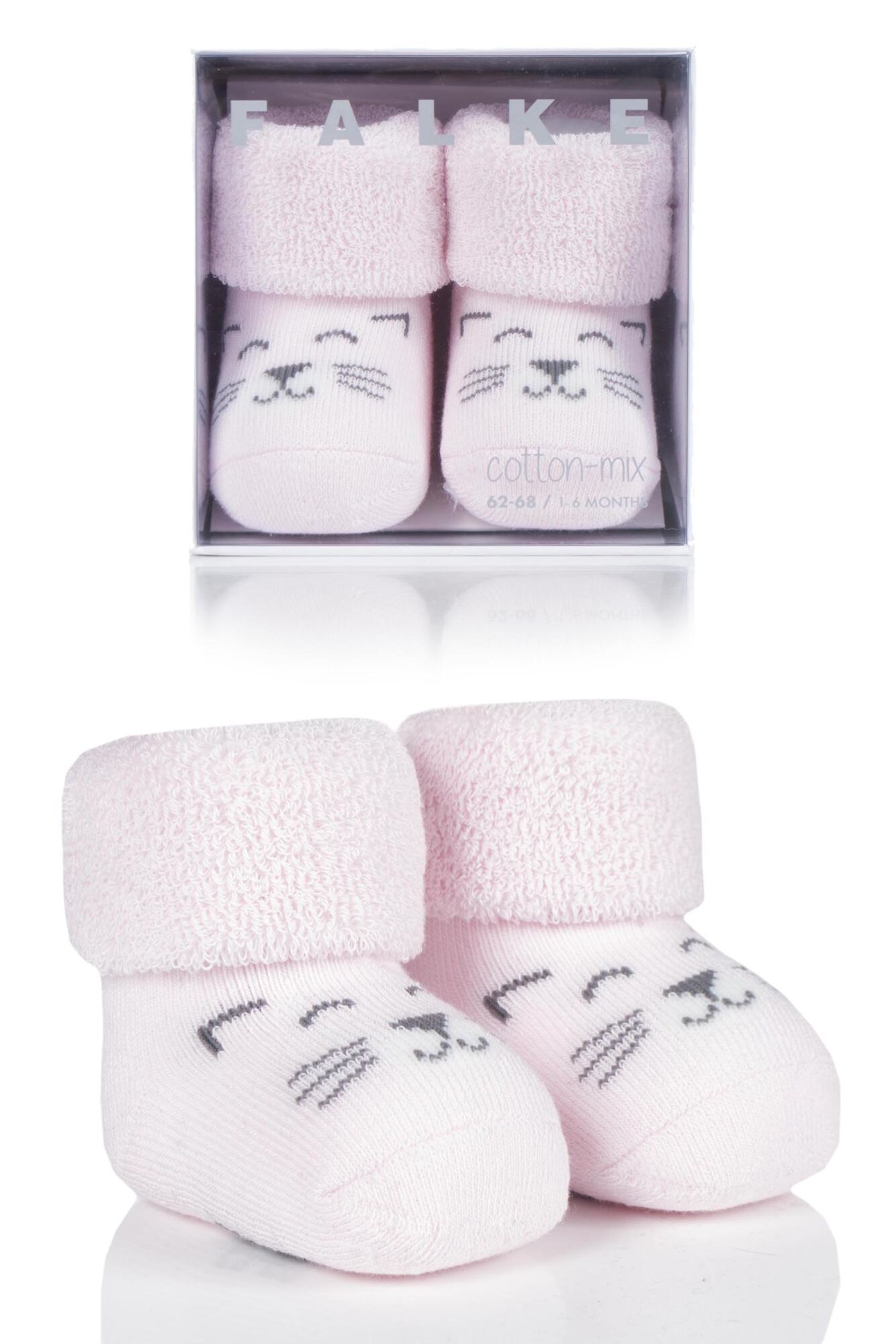 1 Pair Baby Bear And Baby Cat Cotton Socks Kids Unisex - Falke