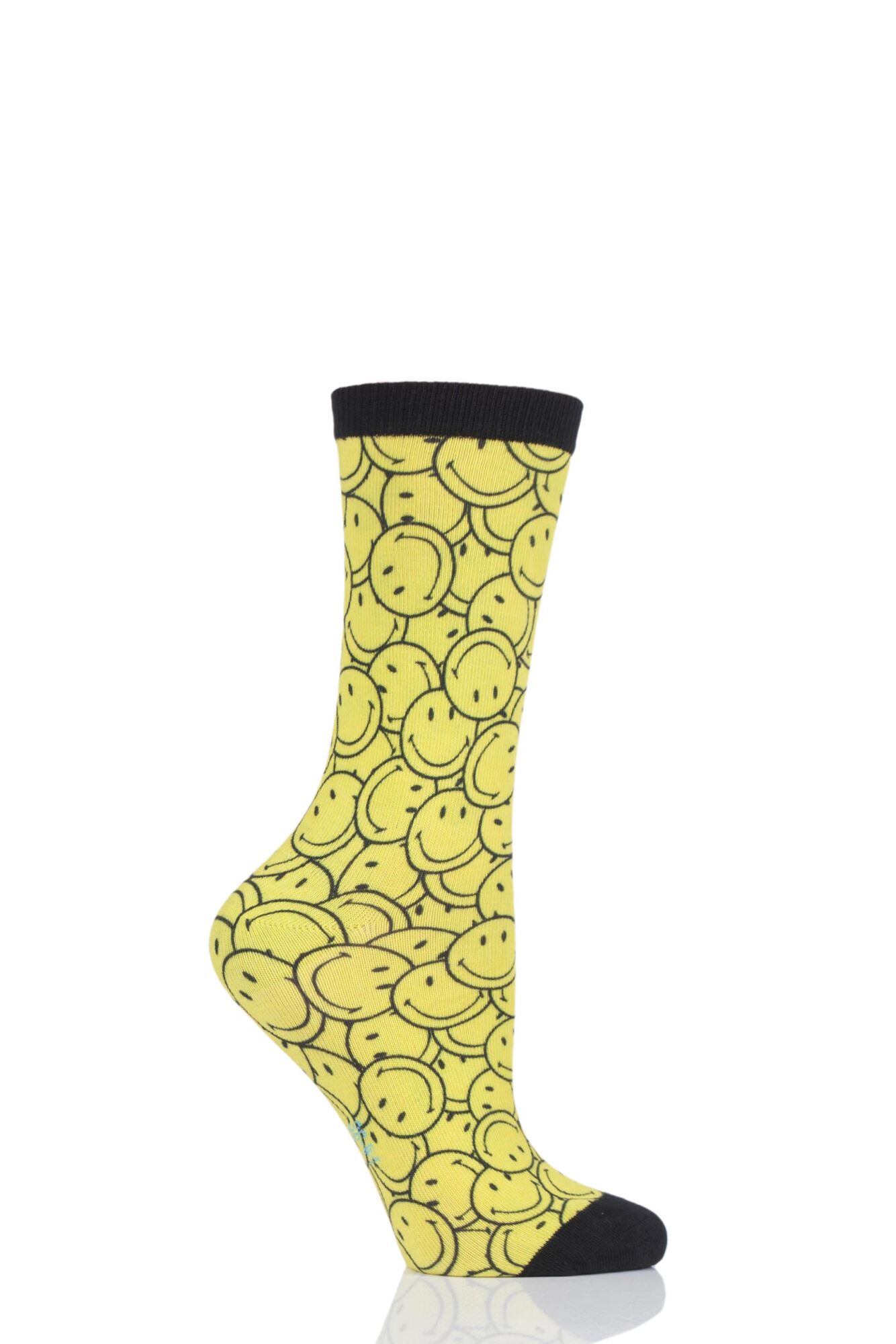 1 Pair Smiley Print Cotton Socks Ladies - Burlington