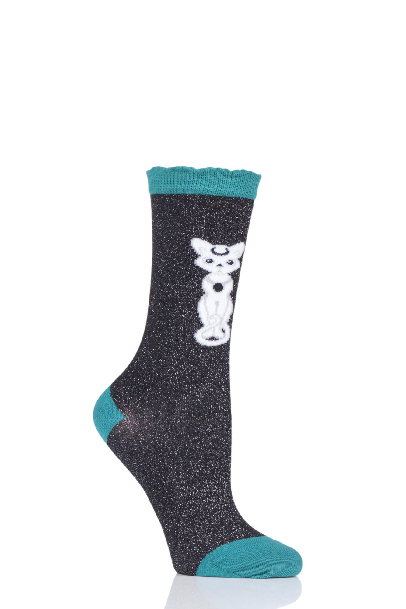 1 Pair Luna Cat Socks Ladies - Burlington