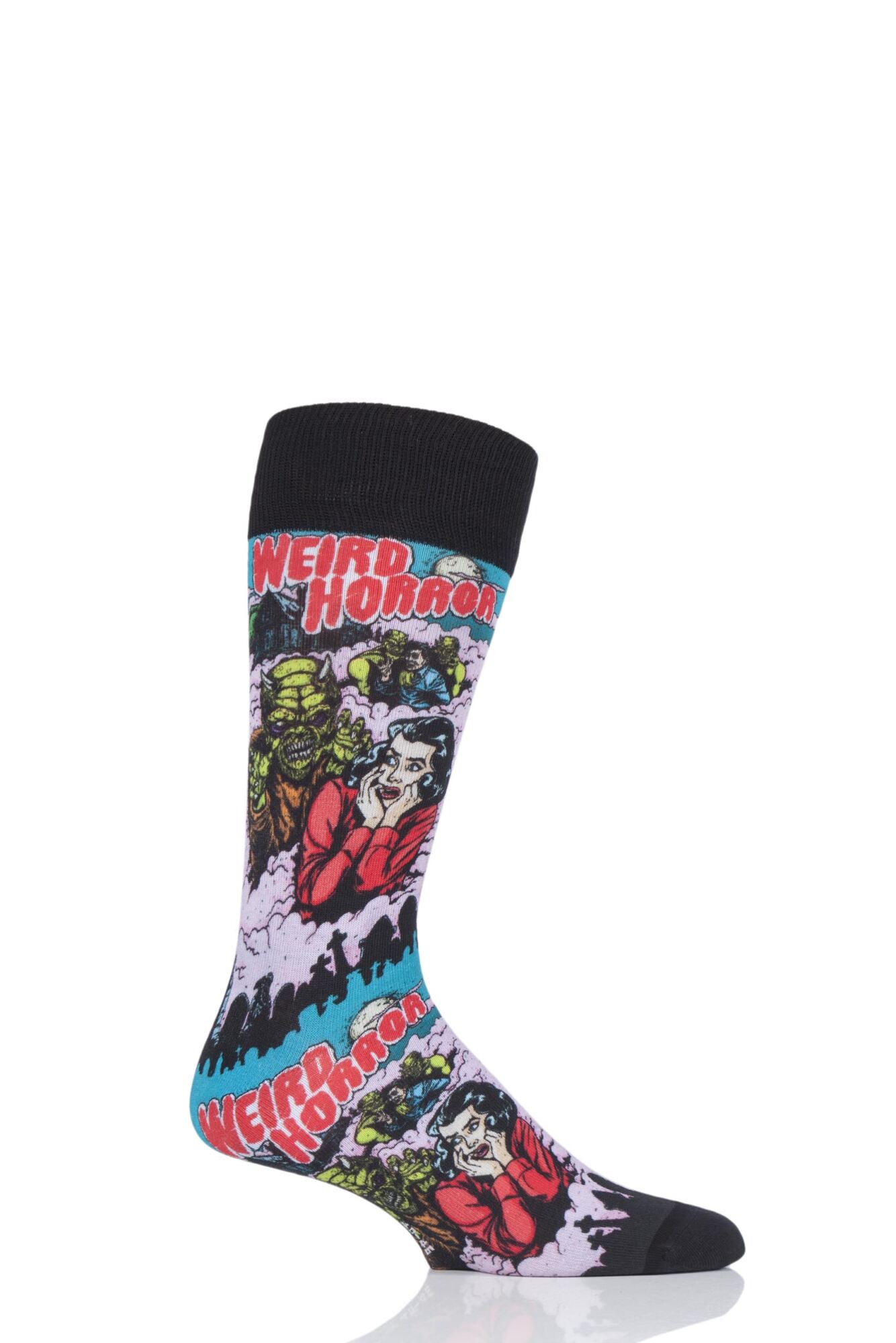 1 Pair Horror Print Cotton Socks Men's - Burlington