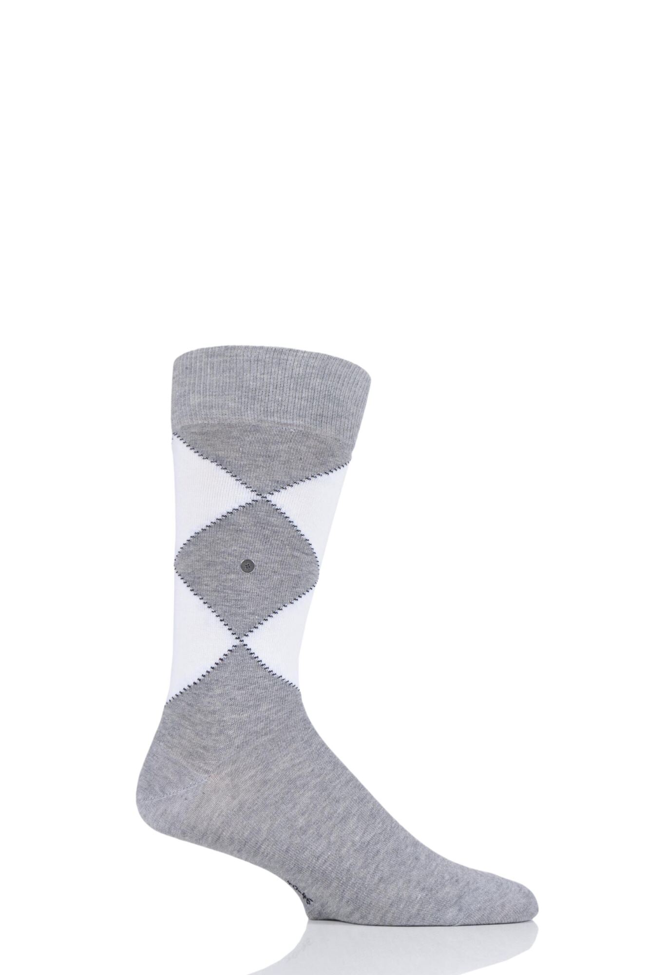 Mens 1 Pair Burlington Organic Cotton Argyle Socks from