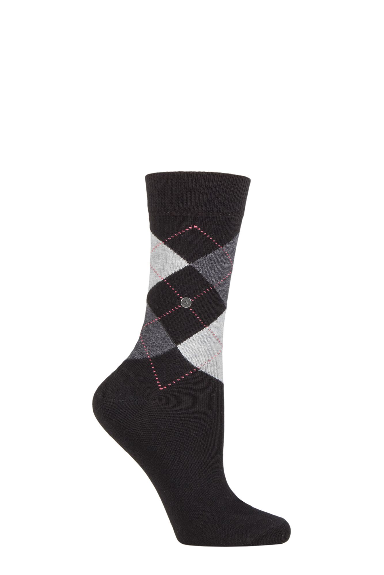 Ladies Burlington Queen Argyle Cotton Socks | SOCKSHOP