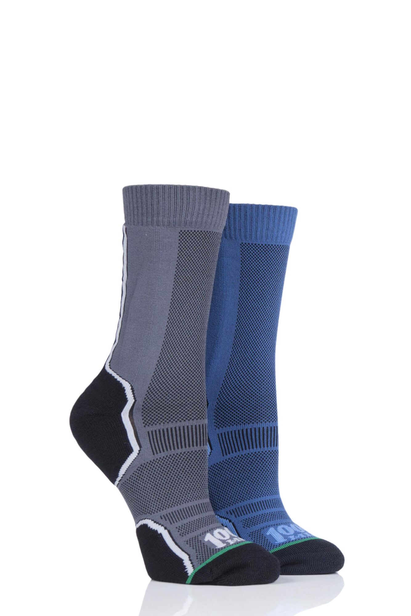 2 Pair Trek Socks Unisex - 1000 Mile