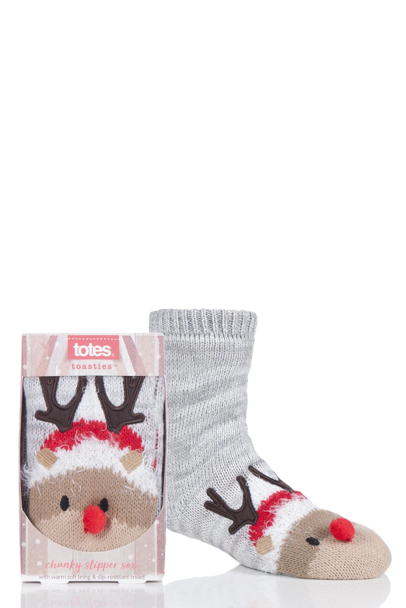 1 Pair Chunky Christmas Novelty Slipper Socks Kids Unisex - Totes