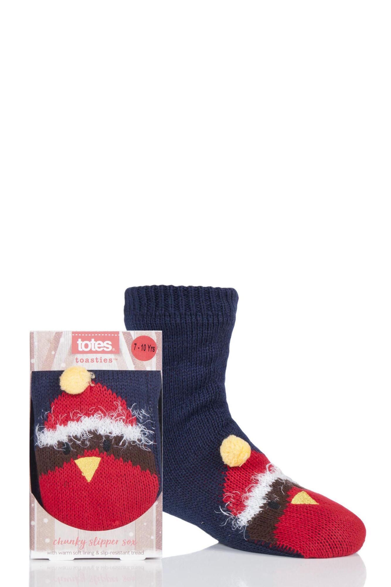1 Pair Chunky Christmas Novelty Slipper Socks Kids Unisex - Totes