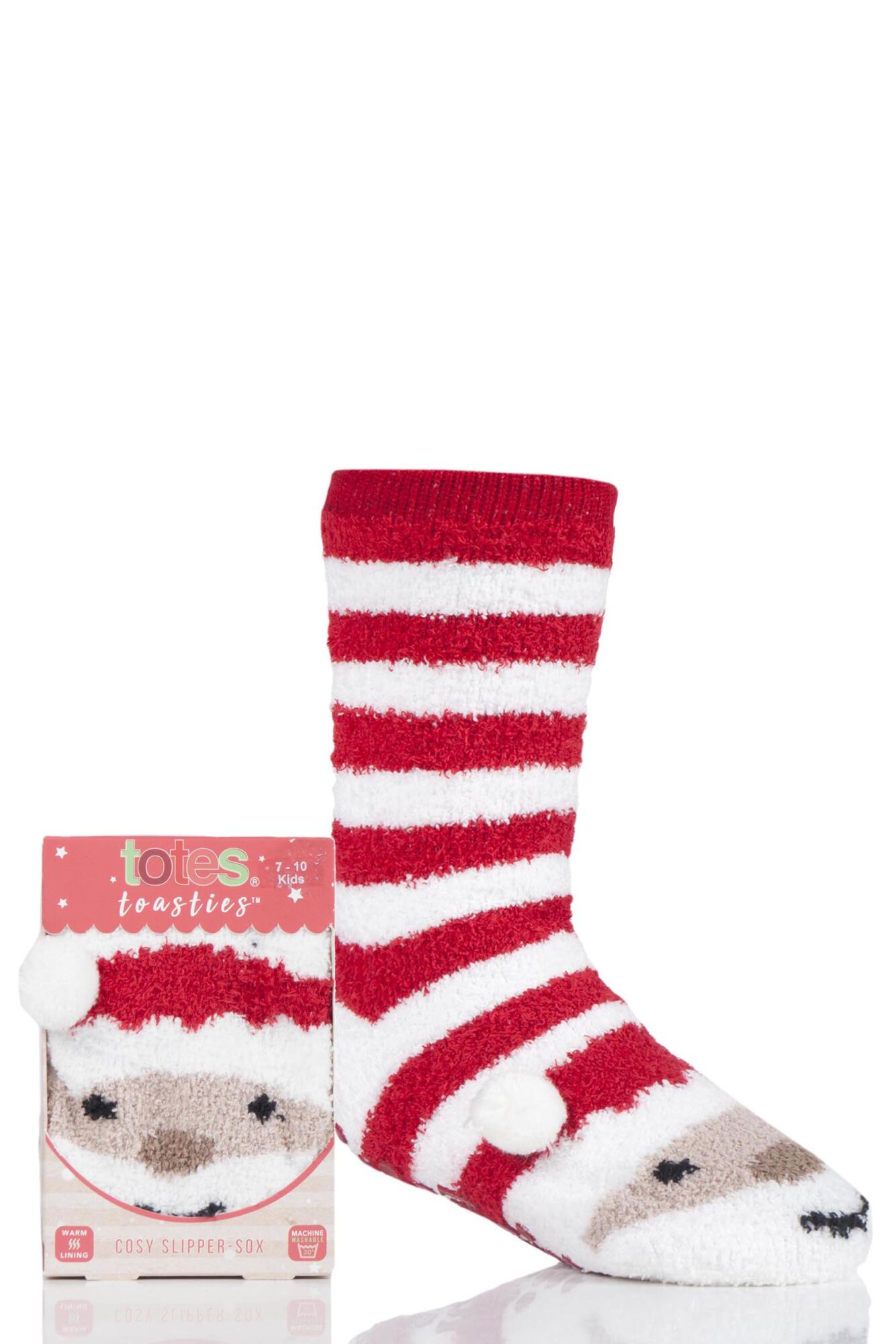 1 Pair Chunky Christmas Novelty Slipper Socks Kids Unisex - Totes