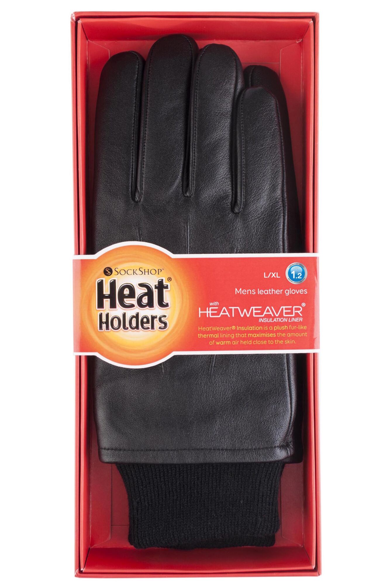 Mens Heat Holders Leather Gloves 1.2 TOG from