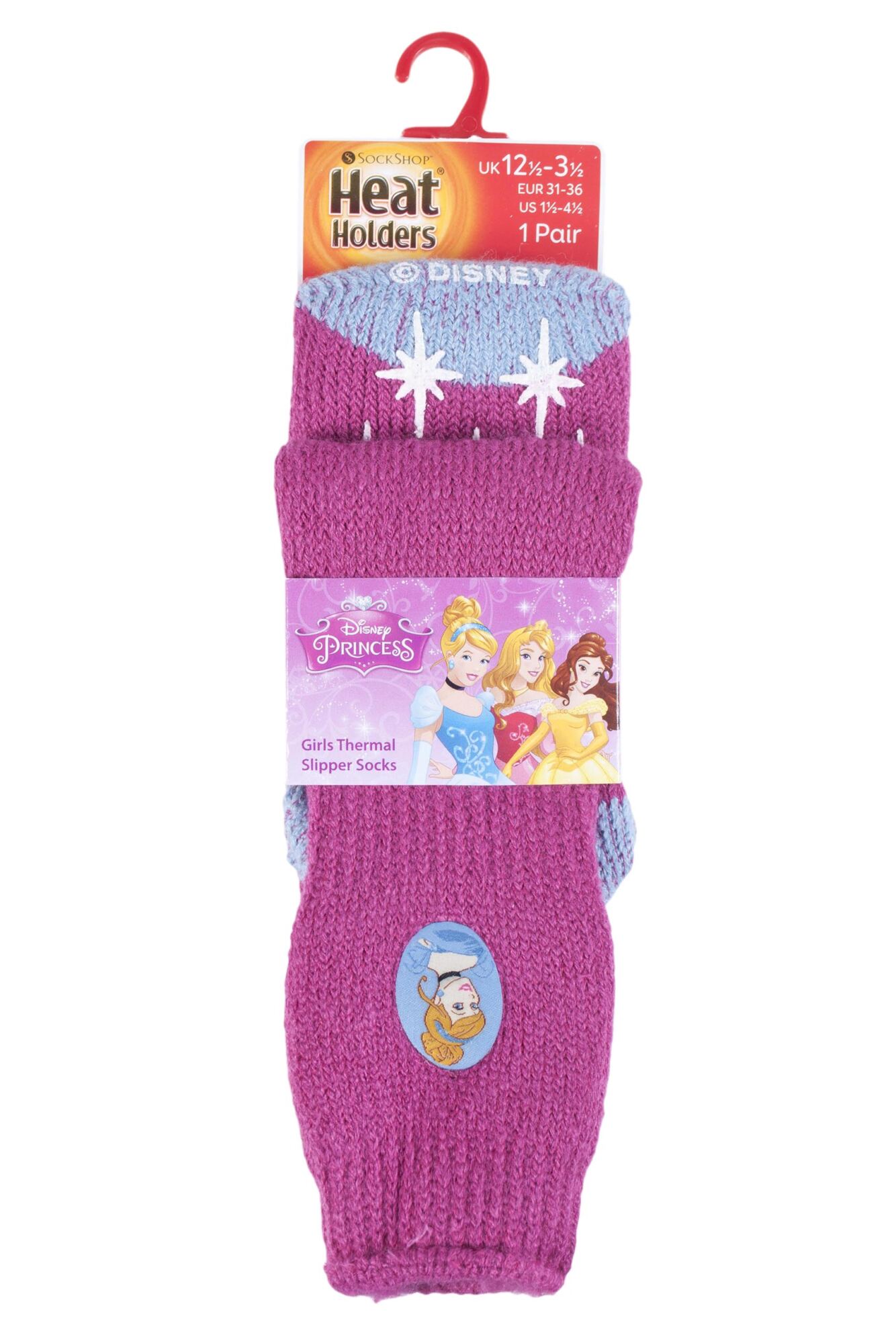 Kids Heat Holders Princess Slipper Socks with Grip