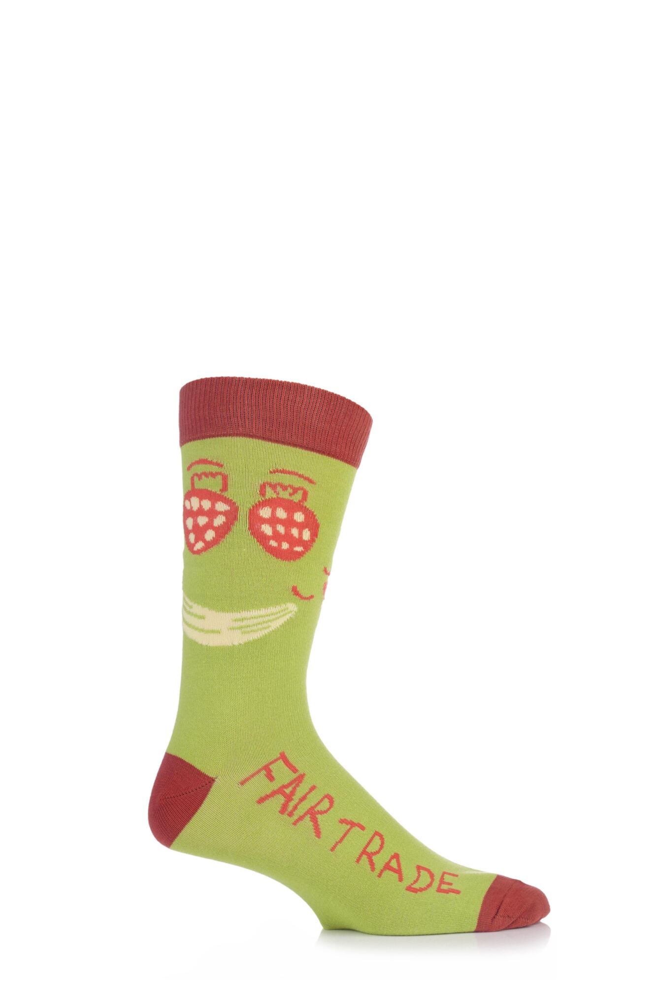 1 Pair CAFOD Fairtrade Cotton Fruit Face Socks Men's - SOCKSHOP