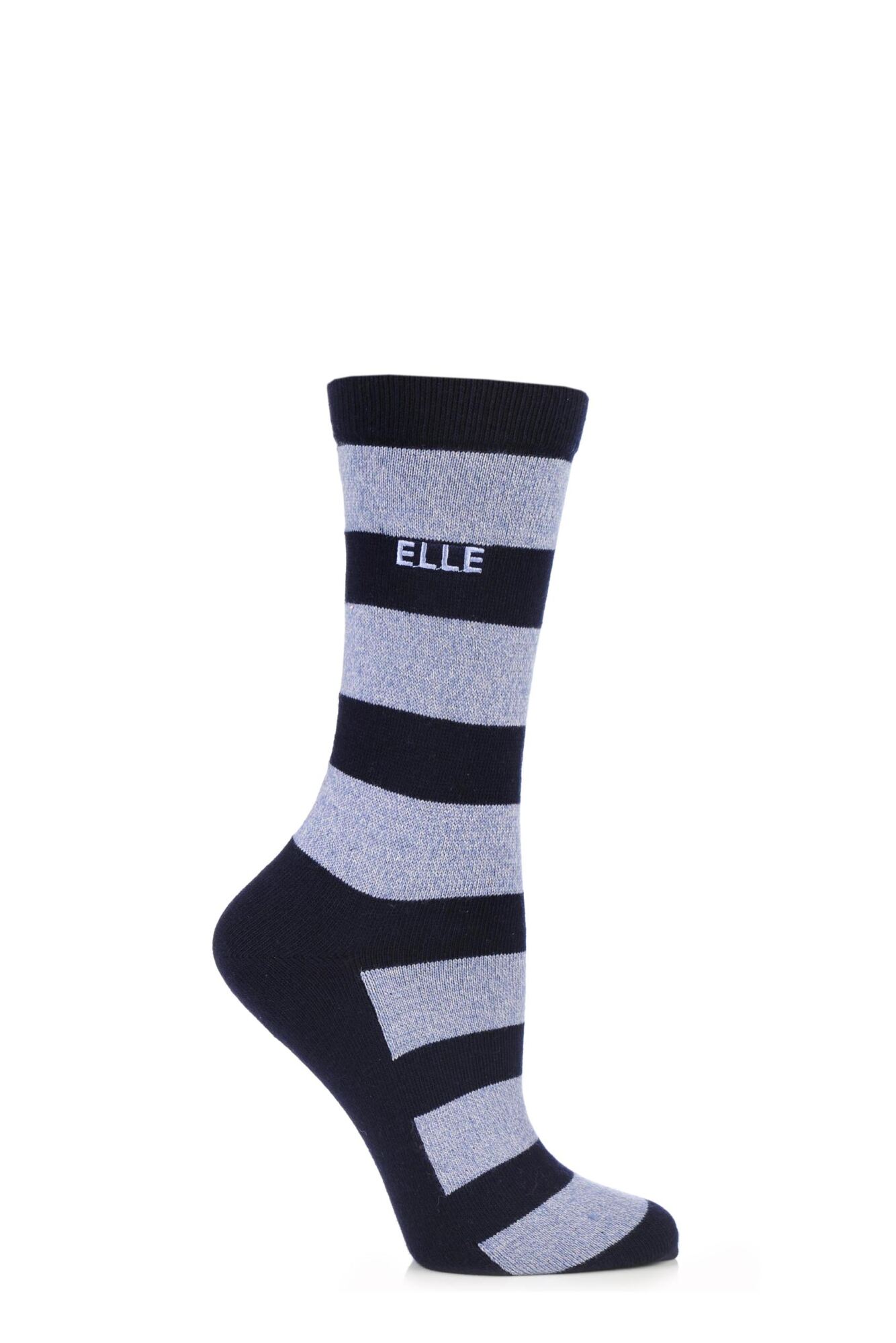 1 Pair Wool and Viscose Striped Socks Ladies - Elle