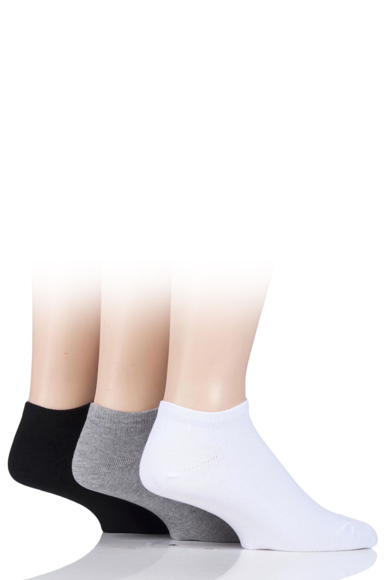 3 Pair Bamboo Trainer Socks Men's - Glenmuir