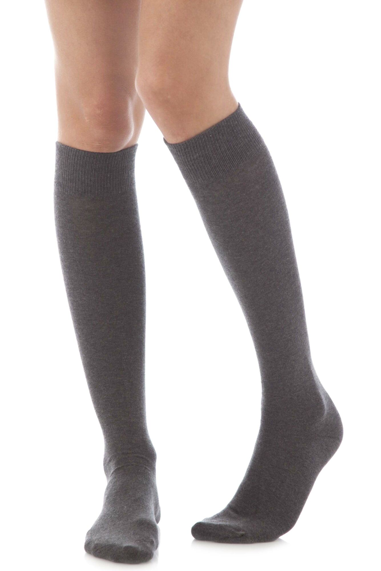 Ladies Elle Plain Cotton Knee Highs from