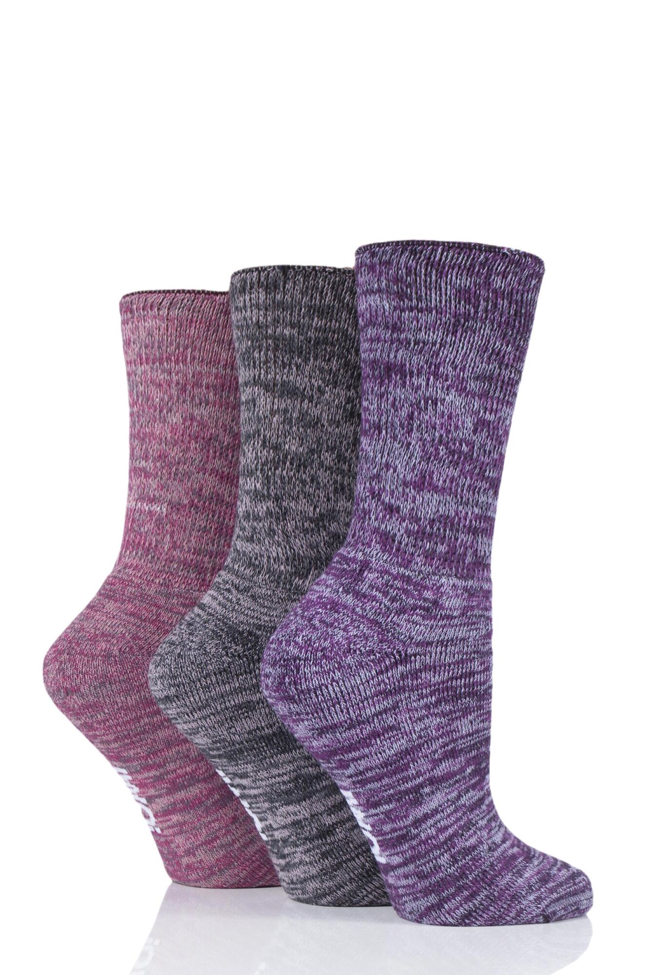 3 Pair Footnurse Gentle Grip Cushioned Foot Diabetic Socks Ladies - Iomi