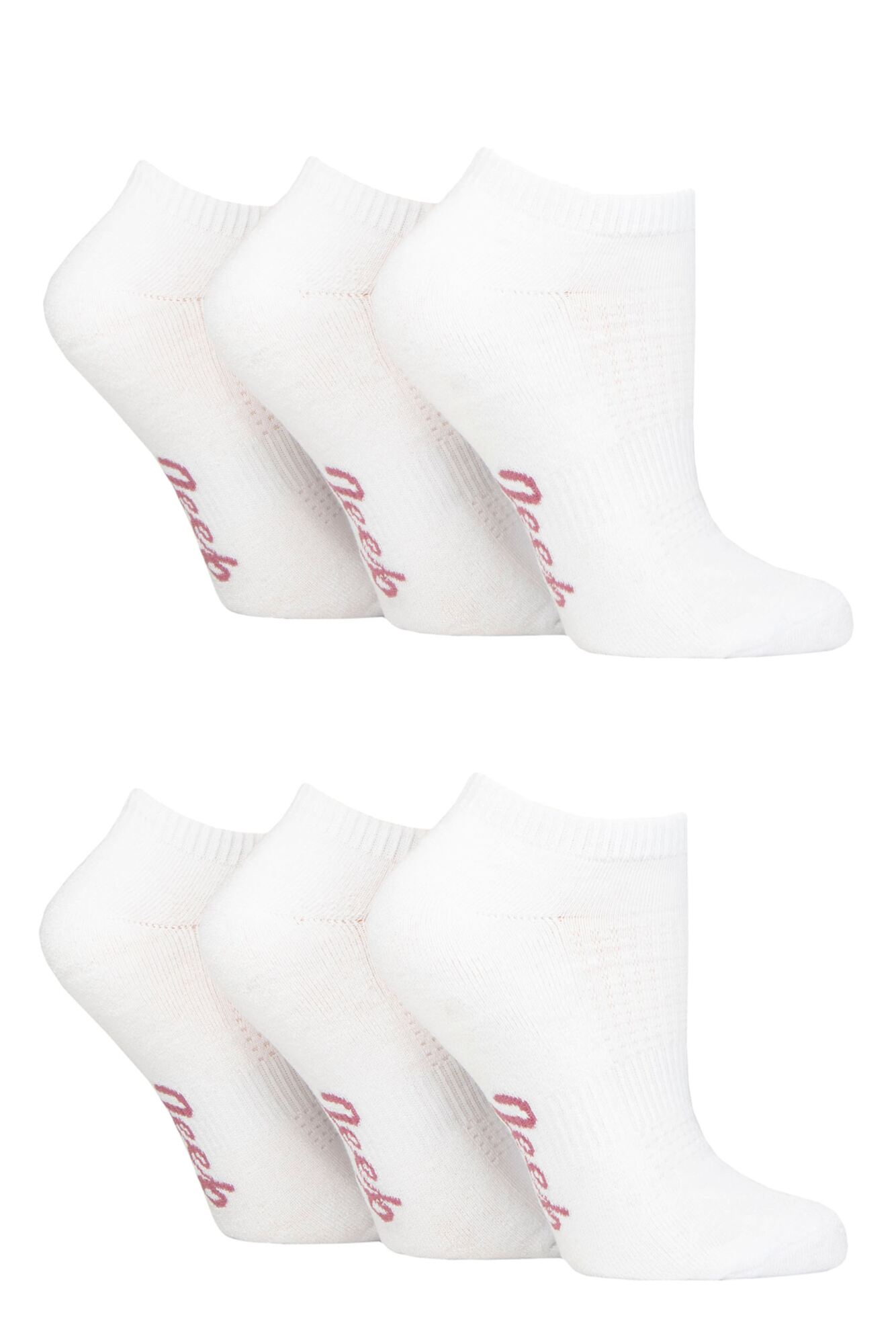 Ladies 6 Pair Jeep Performance Polyester Cushioned Trainer Socks