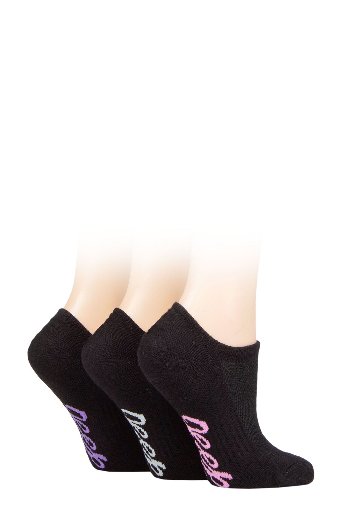 LADIES 3 PAIR JEEP BAMBOO NO SHOW SOCKS