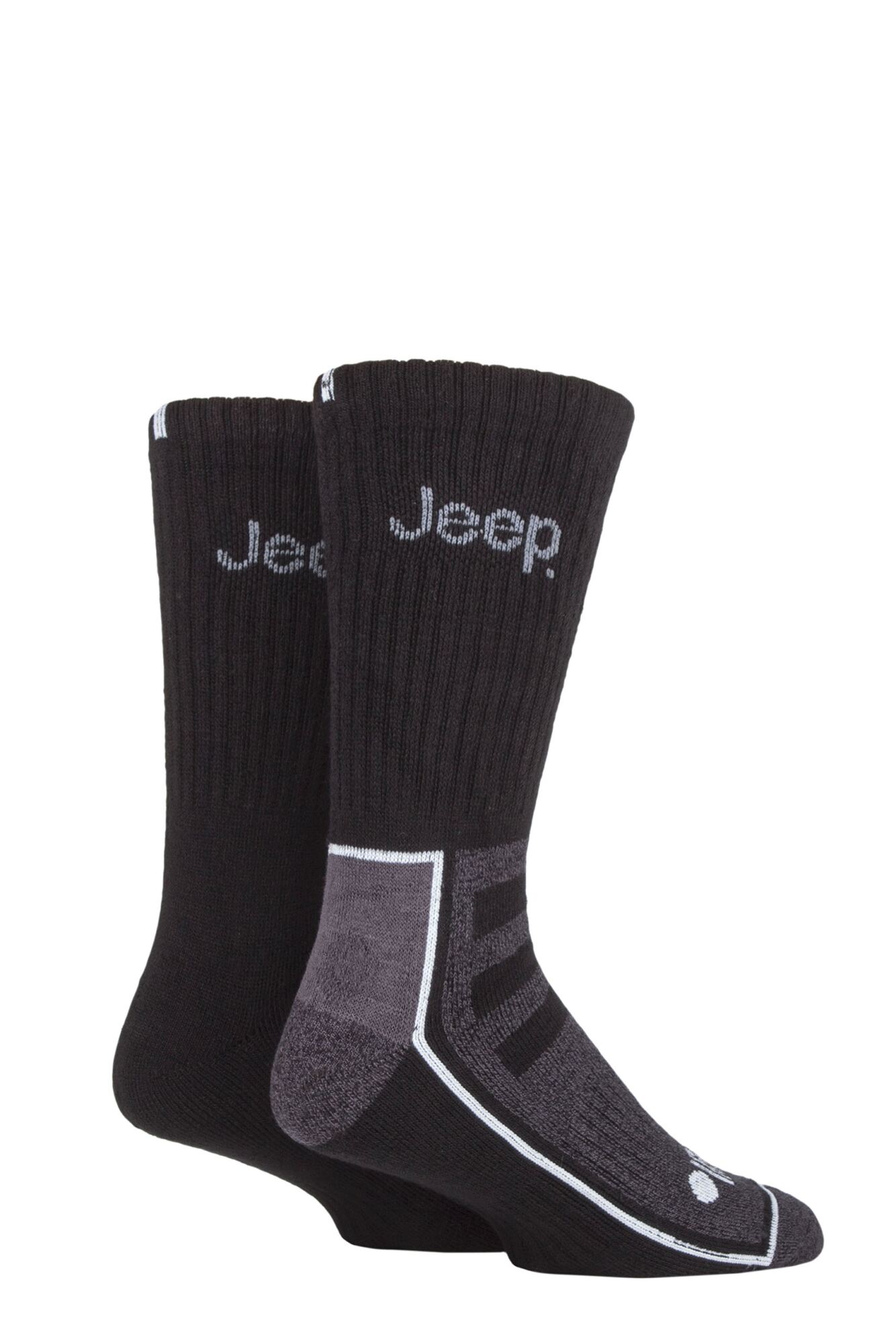 Mens 2 Pair Jeep Exclusive to SOCKSHOP Bamboo Boot Socks