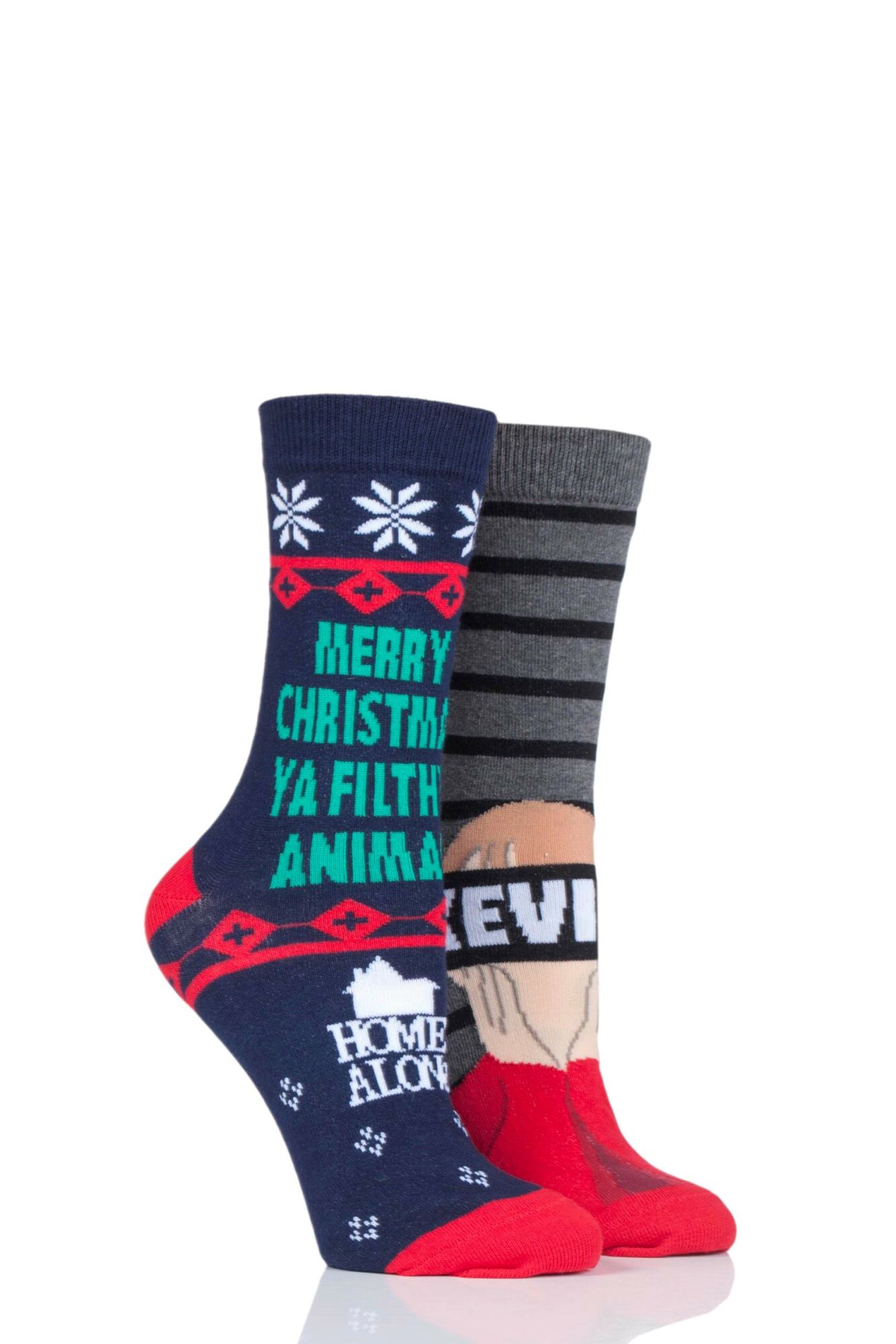 2 Pair Home Alone Merry Christmas Ya Filthy Animal Cotton Socks Unisex - Film & TV Characters