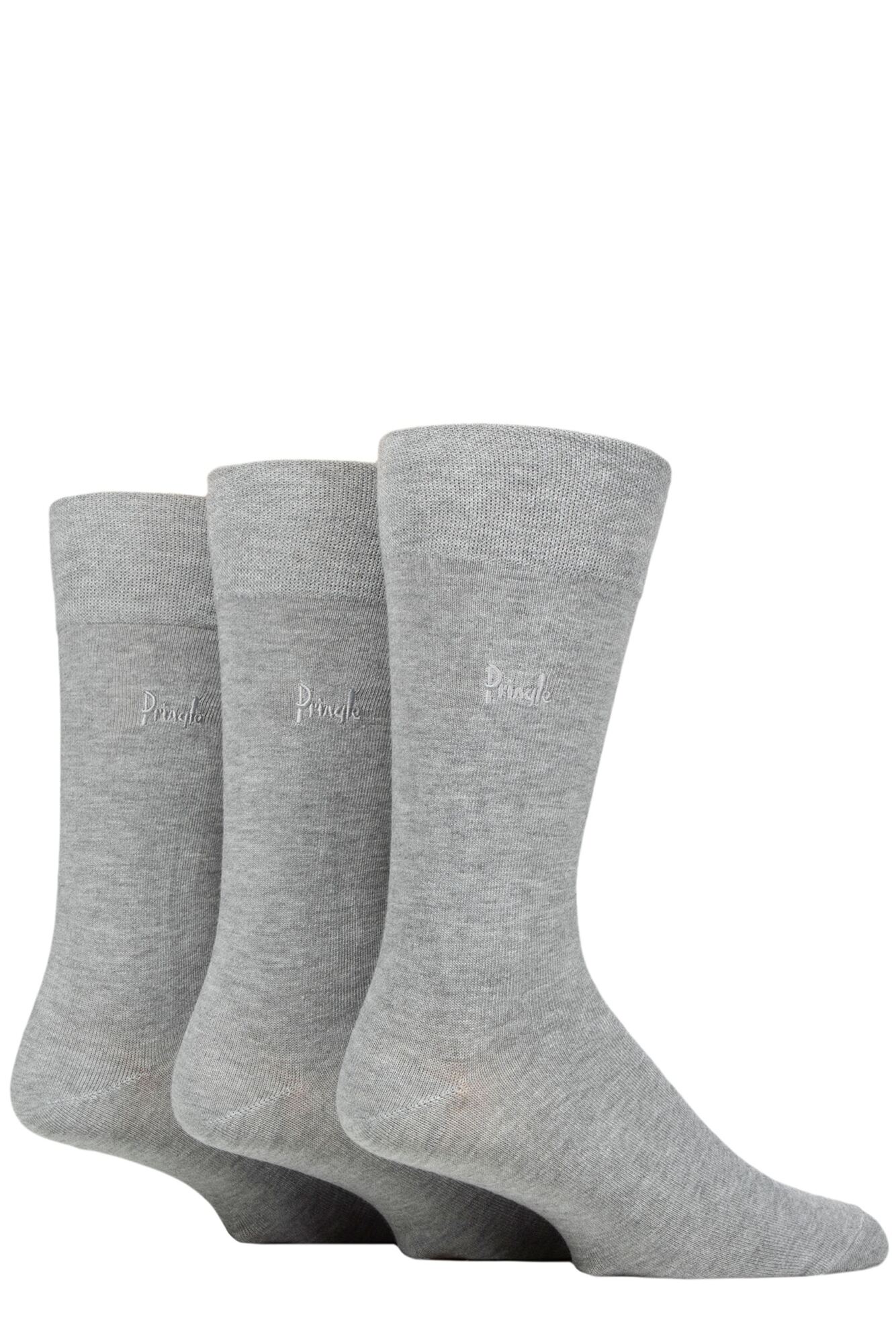 Mens 3 Pair Pringle Gentle Grip Bamboo Socks from