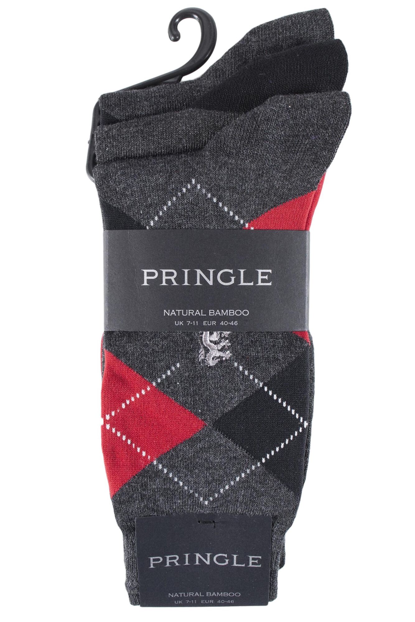 Mens Pringle Classic Bamboo Argyle Socks from