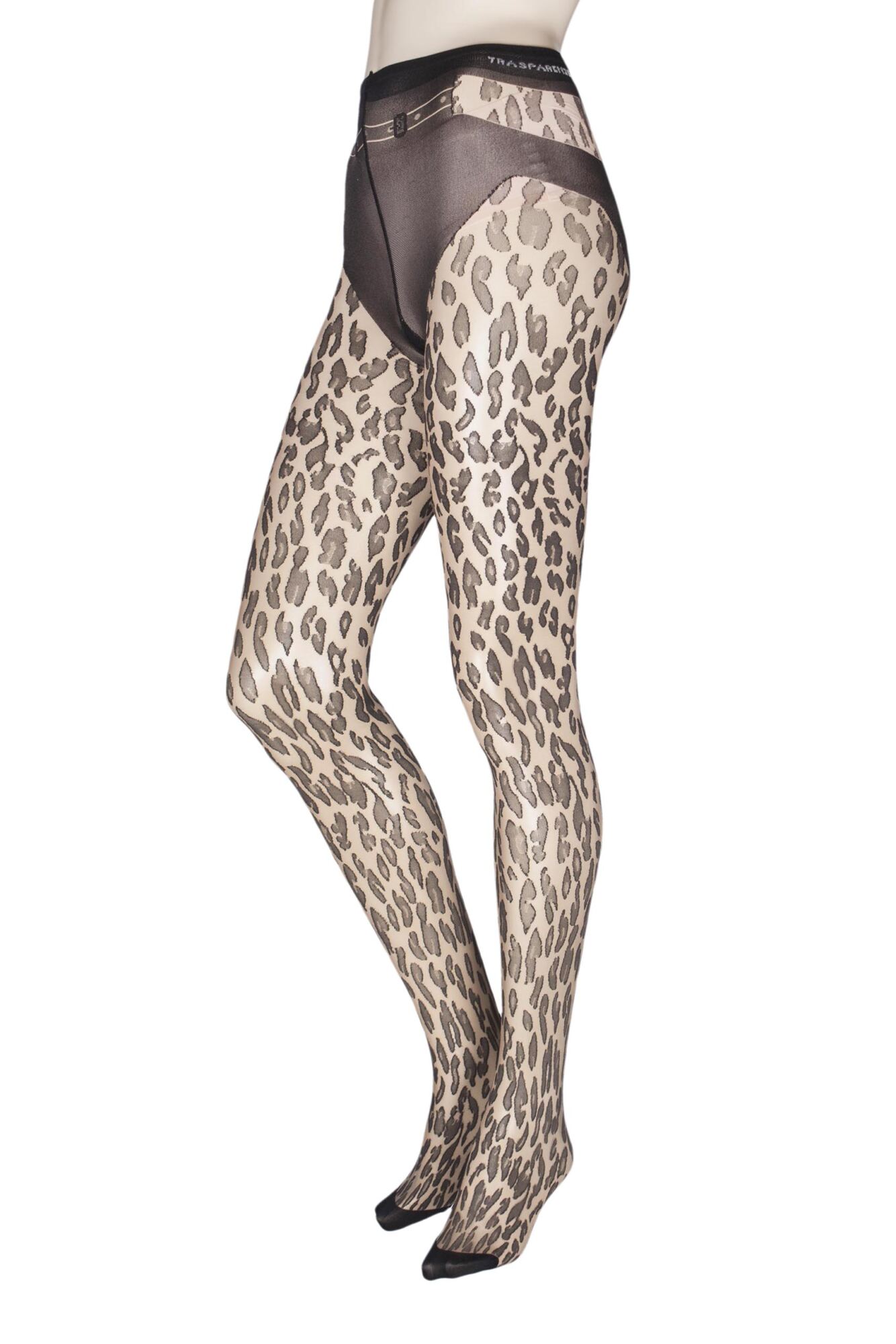 1 Pair Malvasia Animal Print Sheer Tights Ladies - Trasparenze