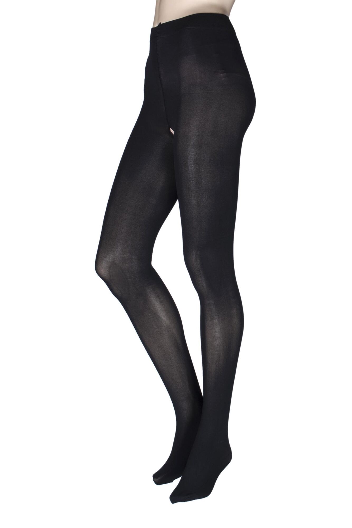 1 Pair 50 Denier Crotchless Tights - Up to XXXL Ladies - Miss Naughty