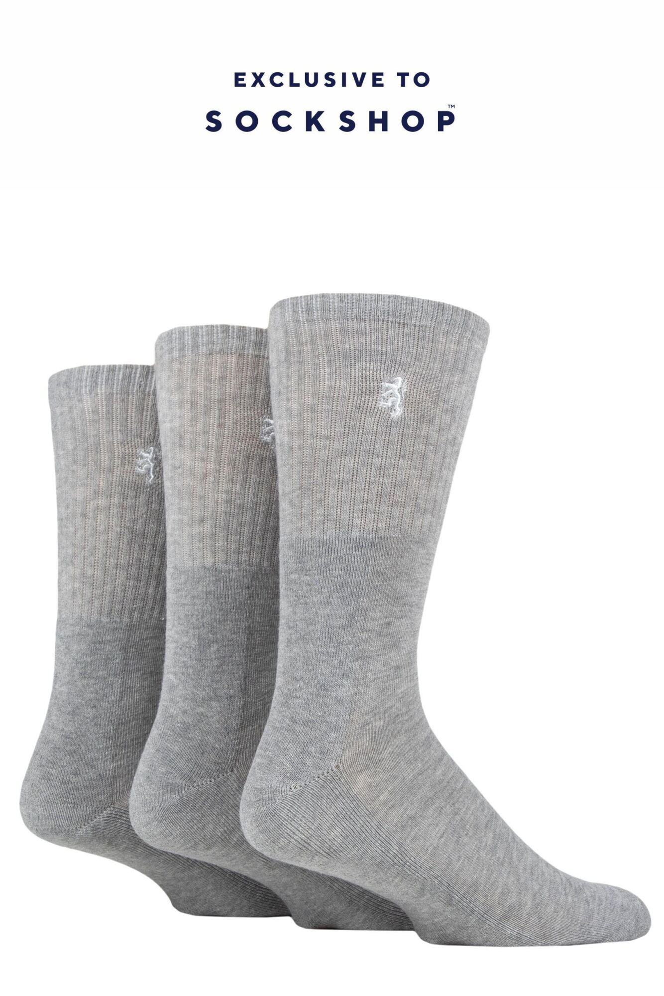 3 Pair Bamboo Cushioned Sports Socks Exclusive To SockShop Men's - Pringle