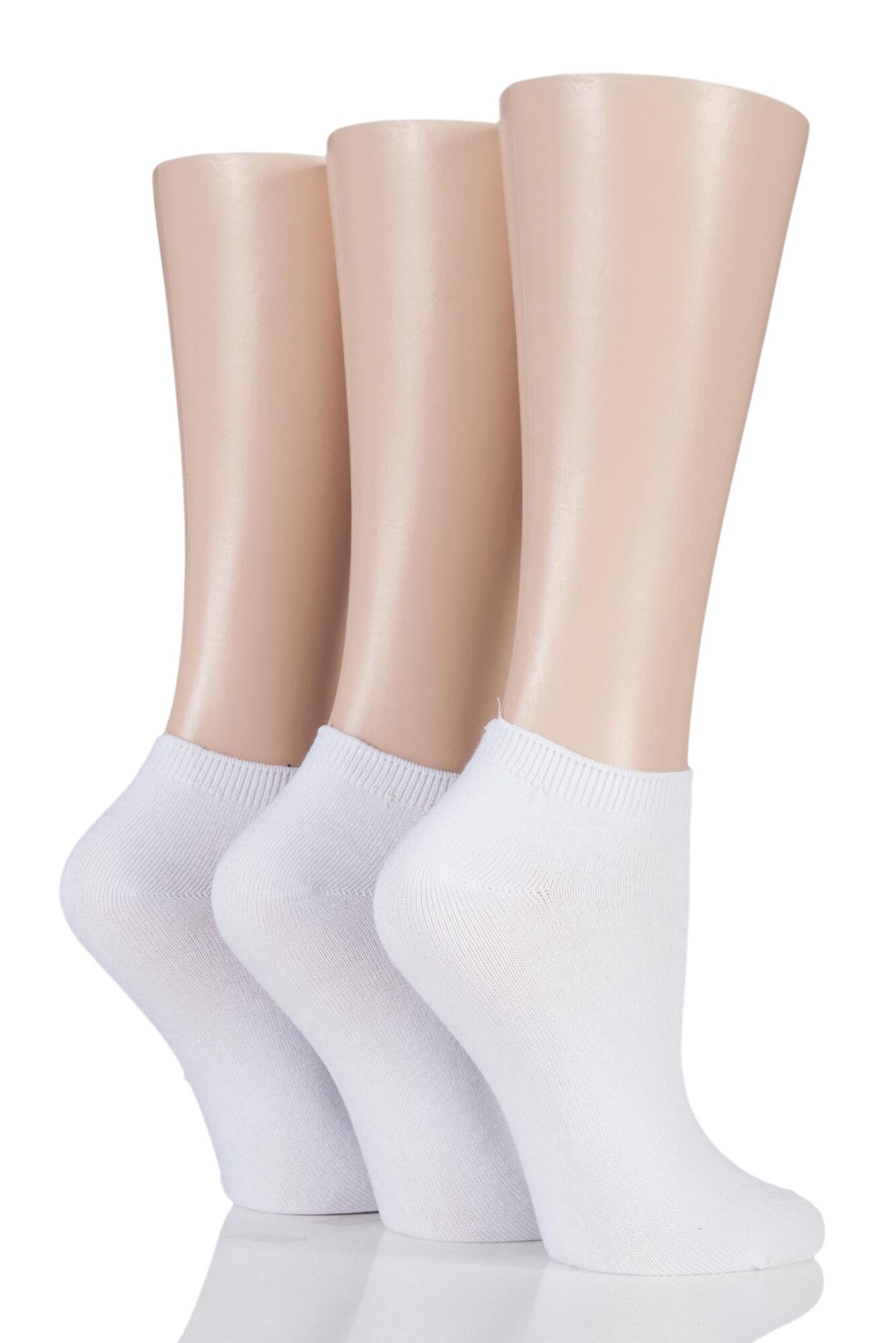 3 Pair Bamboo Trainer Socks With Smooth Toe Seams Ladies - Sockshop