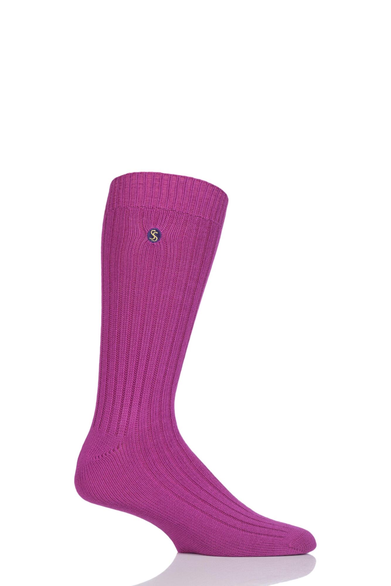 1 Pair Colour Burst Bamboo Ribbed Socks Men's - SOCKSHOP